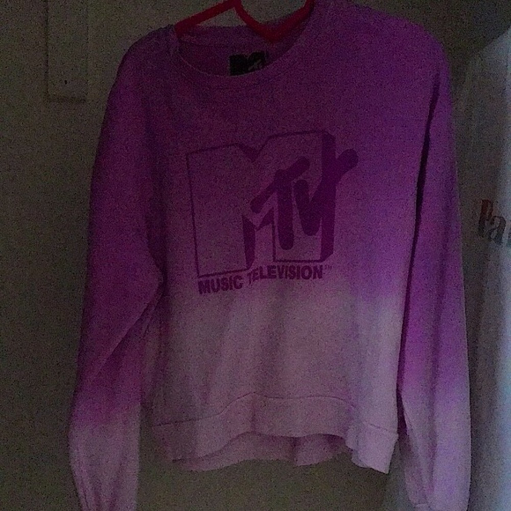 This is a Vintage Purple MTV Sweatshirt